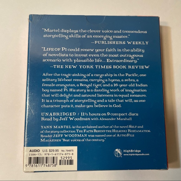 Life of Pi by Yann Martel (2012, CD, Unabridged) Audiobook NEW & SEALED - Picture 2 of 2